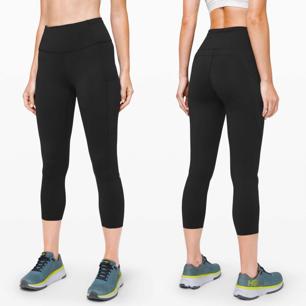 Lululemon Fast & Free High-Rise‎ Crop II Running Leggings (23" Inseam), Black